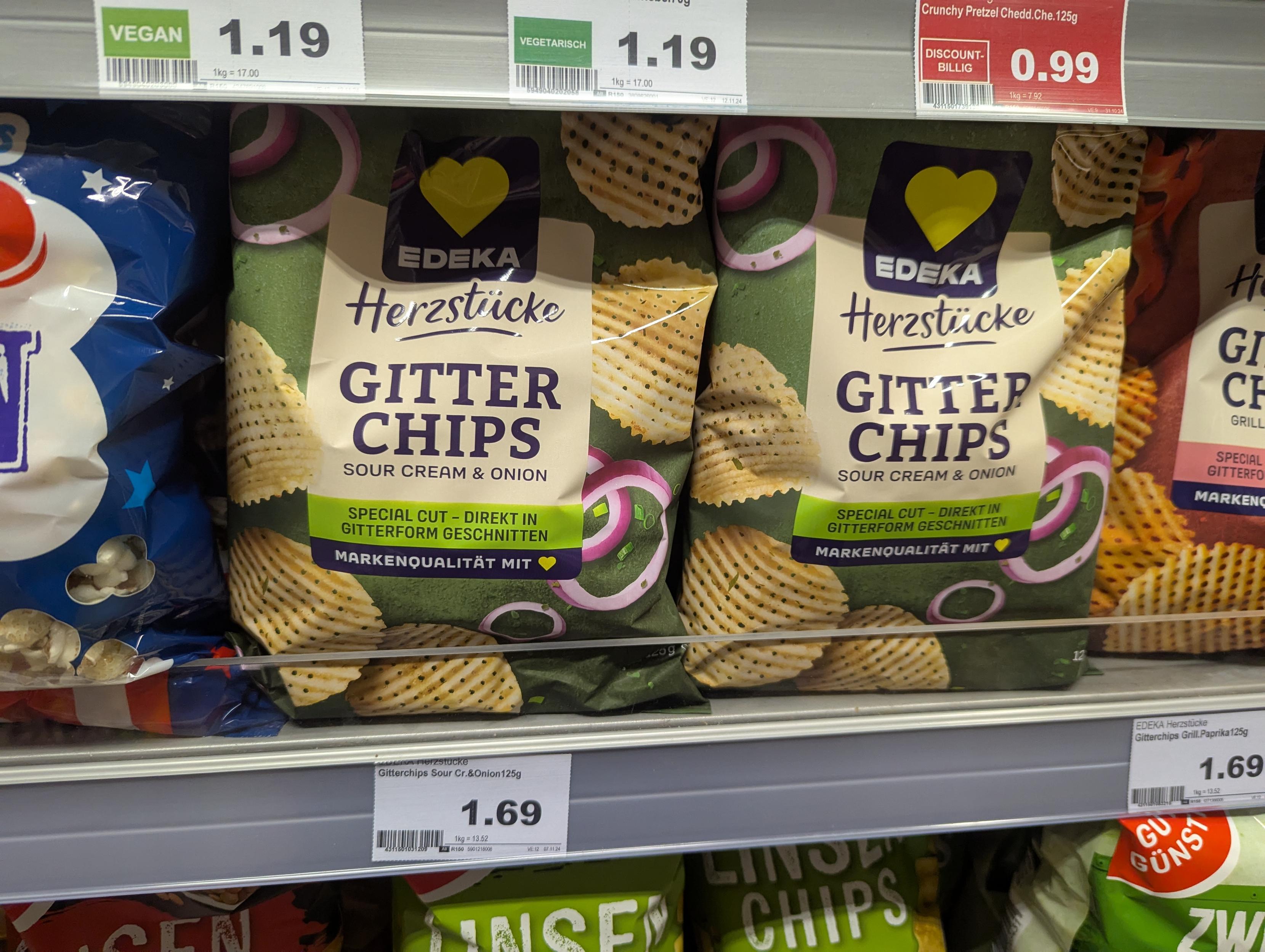 chips labelled Gitter at the grocery store