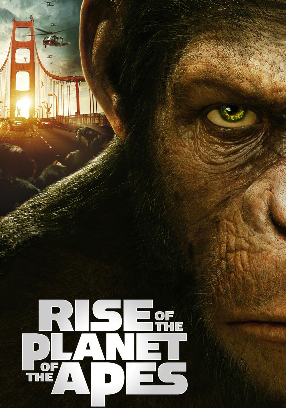 poster for the film Rise of the Planet of the Apes (2011) which i just finished today. has me feeling fierce and rising up to non-inclusive tech "communities"