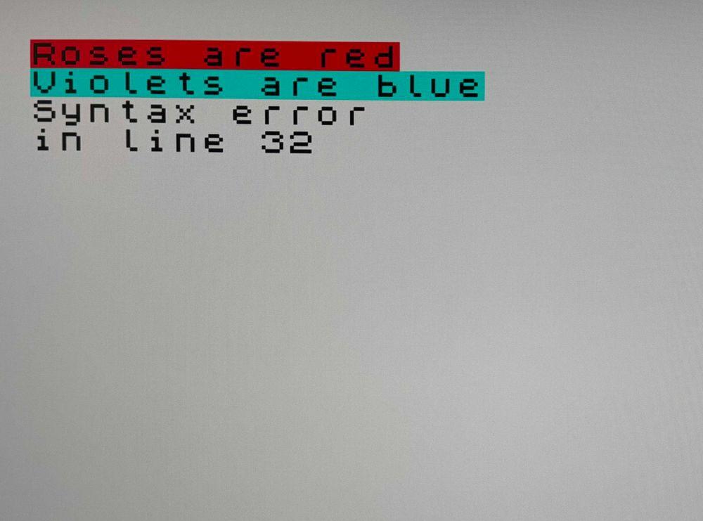 Roses are red
Violets are blue
Syntax eะณroะณ
in line 32